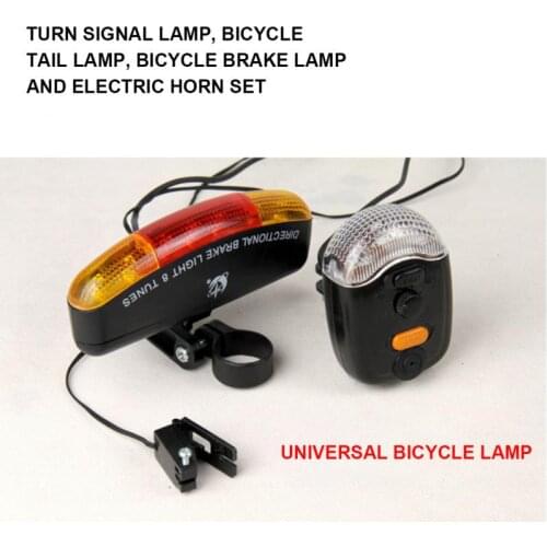 Bicycle Turn Signal TailLight Electric Horn Brake Light Riding Rear Light Night Riding Safety Warning Light Bike Accessories