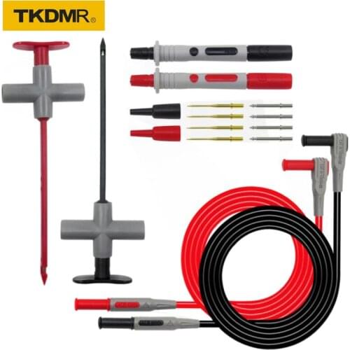 TKDMR Multimeter test line Multimeter Probes Replaceable Needles Test Leads Kits Probes for Digital Multimeter Cable Feeler