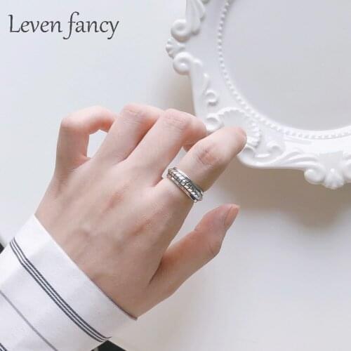 Handmade Vintage 925 Sterling Silver Twist Rope Stacking Wedding Rings In Bijoux Silver 925 Jewelry Engagement Anniversary Gift