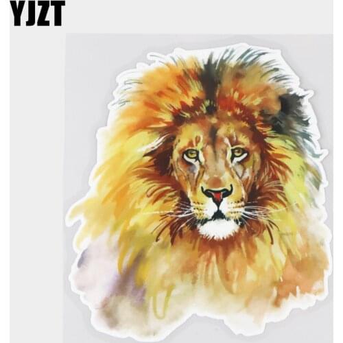 YJZT 15.5×17CM Watercolor Lion Classic Art Cartoon Car Sticker Personality Auto Decoration Accessories 21A-0085