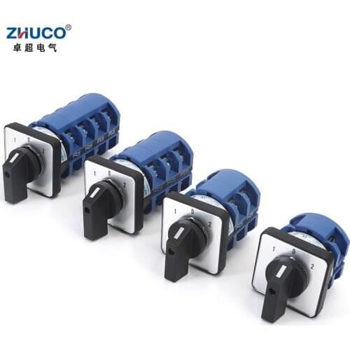 ZHUCO SZW26/LW26-63 63A On-Off-On 1-0-2 Automatic Ganrator Change Over Switch Cam Switch 1-4 Phase D101.1 D202.2 D303.3 D404.4