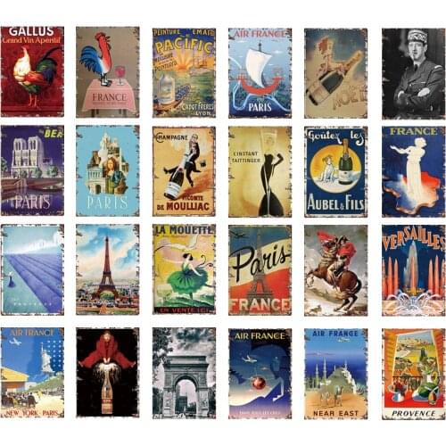 Famous National Landscape Retro Metal Sign Family Bar Club Restaurant Fitness Place Wall Decoration Beauty Image 20x30cm