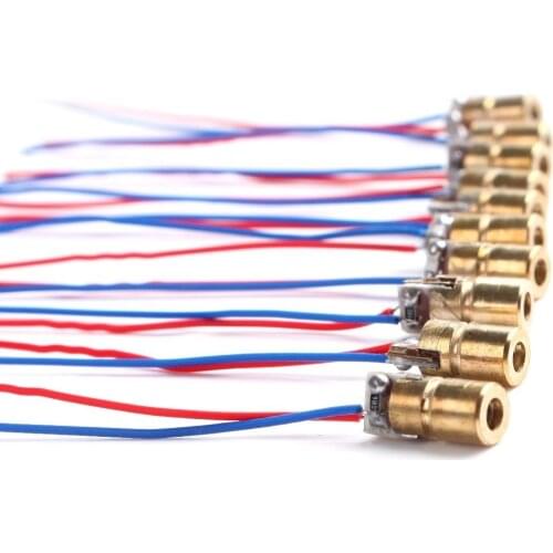 1PCS 5V 650nm 5mW Adjustable Laser Dot Diode Module Red Sight Copper Head Mini Laser Pointer