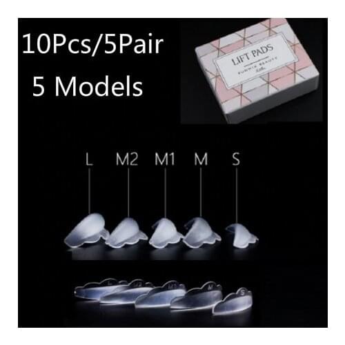 10pc/5Pair DIY Silicone Eyelash Perm Pad Rods Shield Lifting Recycling 3D Eyelash Growth Treatment Reuseable Lifting Tools