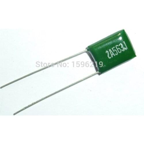 10pcs Mylar Film Capacitor 100V 2A563J 0.056uF 56nF 2A564 5% Polyester Film capacitor