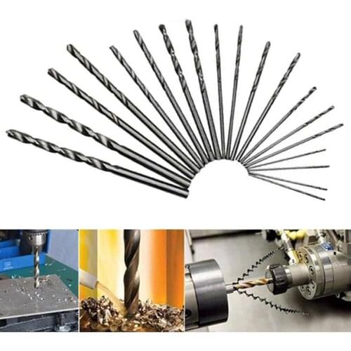 19pcs HSS High Speed Steel Diamond Drill Bit Set Coated 1.5mm - 10mm Drill Bits Hand Tools Straight Shank Drill Bits