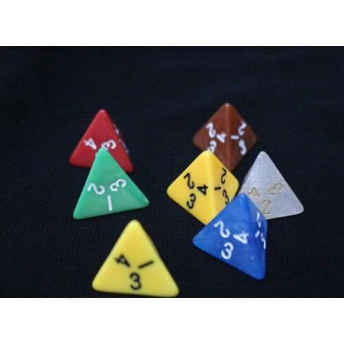 22 PCS/LOt 11 Colors High Quality 4 Side Dice With Pearlized Effect Dice Sets