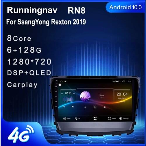 4G LTE Android 10.1 For SsangYong Rexton 2019 Car Radio Multimedia Video Player Navigation GPS RDS no dvd