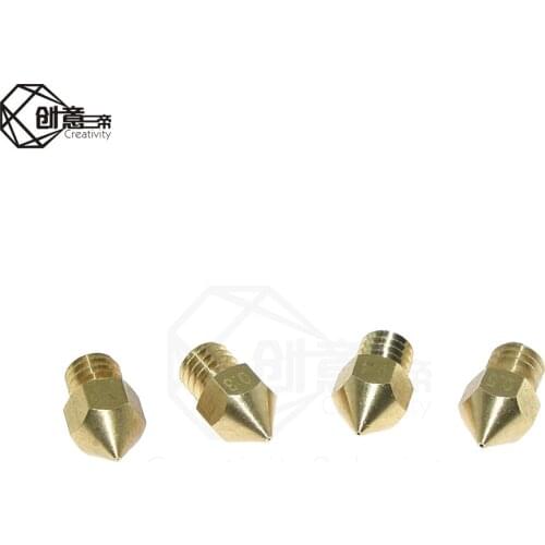 5Pcs 3D Printer Brass Copper Nozzle Mixed Sizes 0.2/0.3/0.4/0.5/0.6/0.8/1.0 Extruder Print Head For 1.75mm MK8 Makerbot