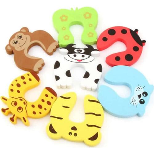 5pcs/lot Doorways Gates Decorative Door Stopper Baby Safety Care Cartoon Animal Jammer Kid Children Protection doorways