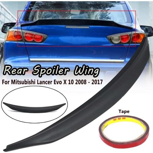ABS Car Rear Trunk Lip Spoiler Guard Flow Plate Wing Black For Mitsubishi Lancer Evo X 10 2008 - 2012 2013 2014 2015 2016 2017
