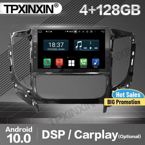 128G Carplay Car Radio 2 Din Stereo Receiver Android For Mitsubishi Triton L200 2015 2016 2017 2018 AT IPS GPS Player Audio Unit