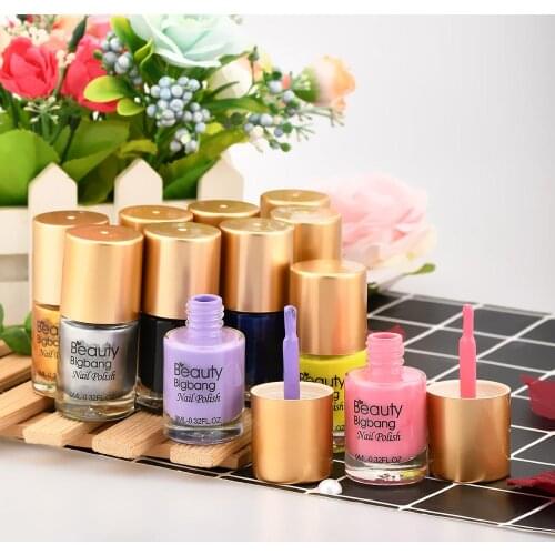 BeautyBigBang 9ml Stamping Nail Polishes Printing Varnish Lacquer For Nail Art Stamping Plate Brown Black Color Gel Nail Polish