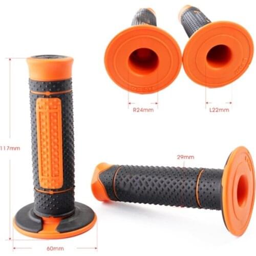 7/8" 22mm Motorcycle Hand Grips Handle Rubber Bar Gel Grip Orange Modified Accessory for KTM Duke 125 200 390 690 990 Motocross
