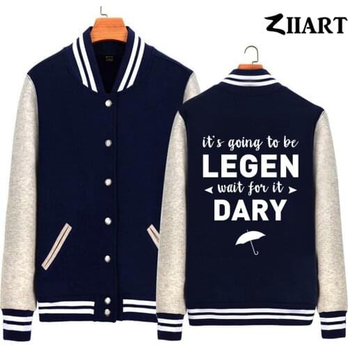 Man Baseball Jacket Boy Coat HIMYM Umbrella It’s Going To Be Legen Wait For It Dary Fleece Autumn Winter Couple Clothes ZIIART