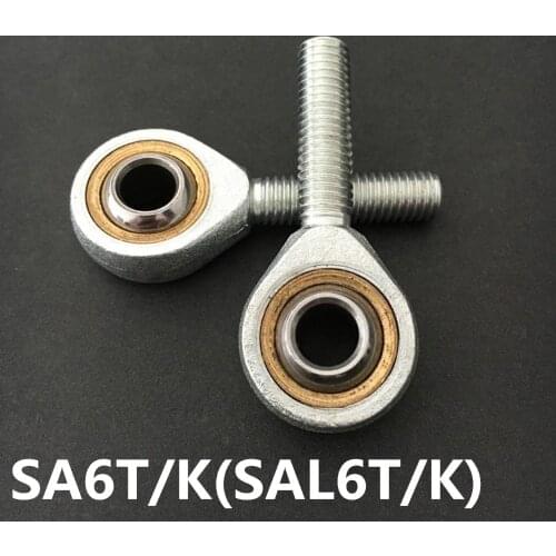 10pcs SA6T/K POSA6 6mm right hand male outer thread metric rod end joint bearing Free shipping SA6 SAL6/T/K SAL6
