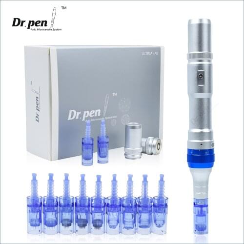 New Professional Microneedling Derma Pen Dr Pen Ultima A6 Kit with 12 Pcs Needle Cartridges Home Beauty Device Skin Care Tool