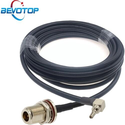 Right Angle CRC9 Male Plug to N Female Waterproof Bulkhead RG58 50Ohm RF Coaxial Cable 3G 4G Antenna Extension Jumper Pigtail