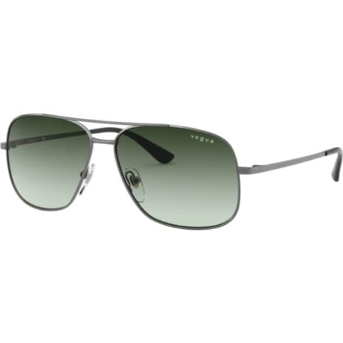 Vogue 4161S 548/8E 58 Sunglasses, Vintage Sunglasses, Silver Frame, Gradient Green Lens, High Quality Vision, %100 UV