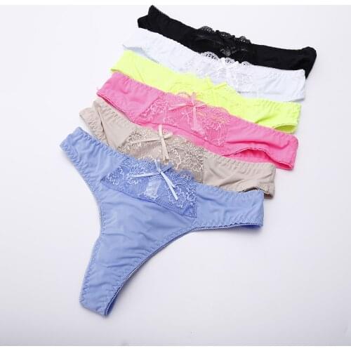 3 Pcs Panties Underwear Woman Lace Thong G-String Sexy Panty Woman Thong T-back Female Underwear For Woman Thongs Sexy