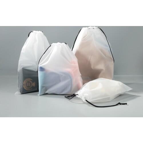 20 Pcs Transparent File Storage Bag Portable Travel Wash Bundle Pockets Drawstring Harness Pocket Cute Dustproof Storage Bag