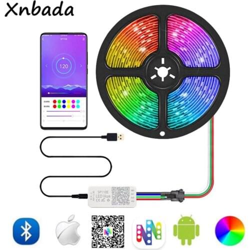 WS2812B Led Strip WS2812 30/60/144Pixels/m RGB IndividuaIIy Addressable Light USB SP110E Bluetooth Controller DC5V