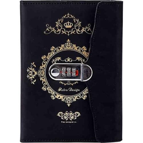 TATCAT Vintage Lockable Diary Book PU leather Journal Made of Artificial leather TPN001