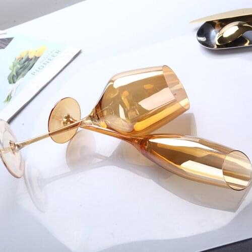 Creative Simple Dreamy Champagne Glass Crystal Glass Goblet Oblique European Lead-free Wine Glass Champagne Glass