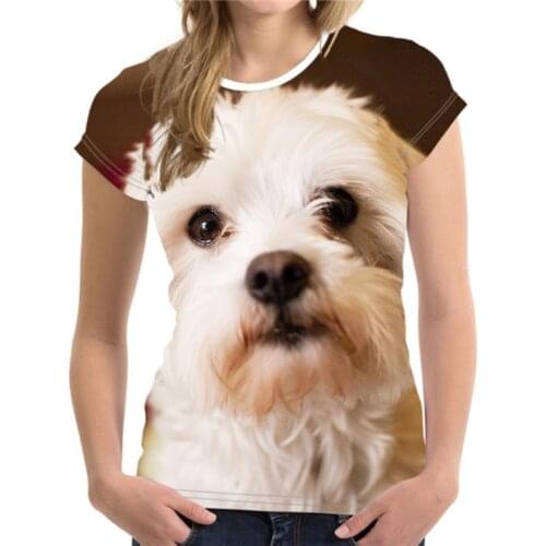 Street Leisure Tshirts Cotton Women Pink Product New Pattern T-shirt-women-cotton New Arrival 2022 Plus Size Dog Crew Neck