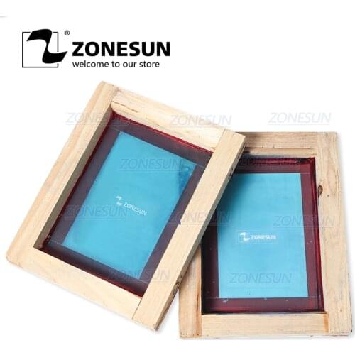 ZONESUN Custom Printing Wood Frame Silk Screen Print Polyester Mesh Circuit Boards For Metal Cloth Grass T-shit Printing