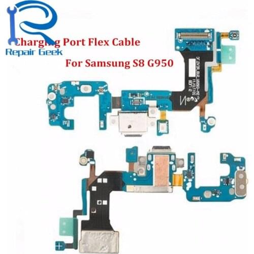 10pcs/Lot New High Quality For Samsung Galaxy S8 G950U G950F USB Dock Charging Charger Port Flex Cable Replacement Repair Parts