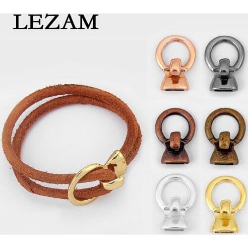 3pcs 5mm All In One Hook Clasps For 5mm Round Leather Cord Diy Bracelet Jewelry Accessories Findings