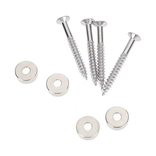 4 pcs Guitar Bass Neck Joint Ferrule Bushing with Screws for Guitar Parts Accessories