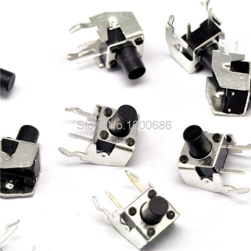6 * 6 * 8MM Tact Switch Horizontal With Bracket 2-pin Push Button Switch