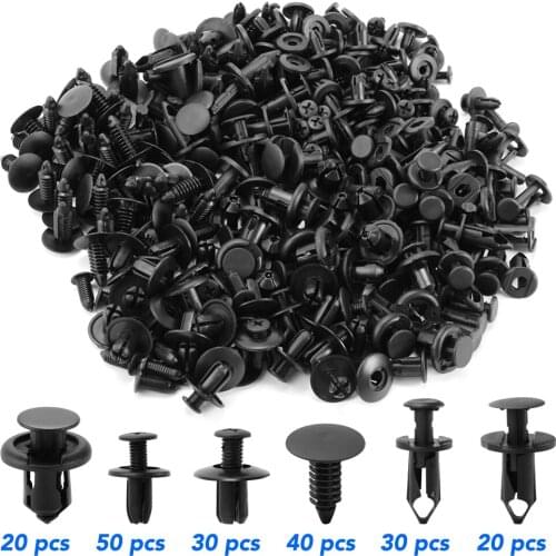 6 Size 190Pcs Auto Fastener Clips for VW Polo Golf 7 Tiguan for Skoda Octavia Karoq for SEAT Ateca Leon Ibiza