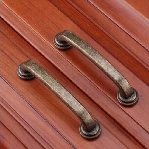 96mm kitchen cabinet handles Bronze cupboard pull Antique brass Drawer Dresser Wardrobe Furniture door handle Pulls