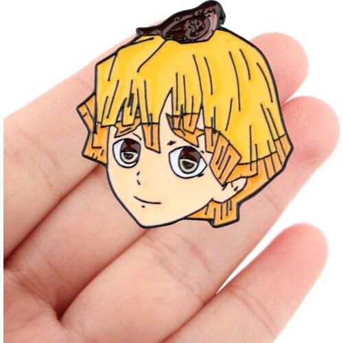 DZ1945 Japanese Anime Icons Demon Slayer Enamel Pins Brooches Woman Men Backpack Bags Badge Fashion Lapel Jewelry Friends Gifts