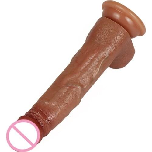 Realistic Skin Feeling Dildo Soft Material Huge Big Penis With Suction Cup Strapon Female Masturbation Sex Toys For Woman