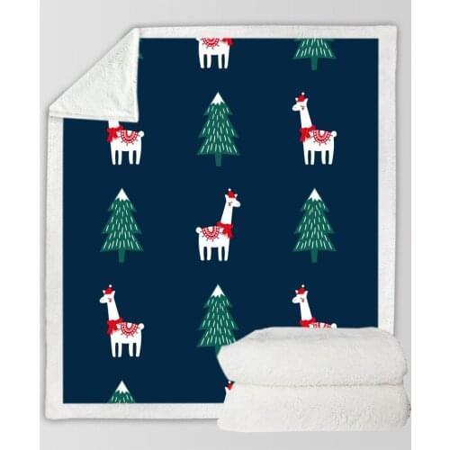 3D Cartoon Flannel Blanket Print Christmas Gift Fleece Blanket For Bedroom Throw Blanket Merry Christmas For Kids Blanket