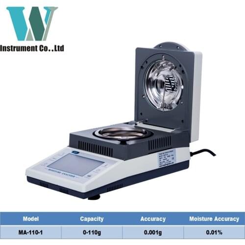 Free Shipping 110g 0.01% 0.001g Halogen Touch Screen Moisture Detector Moisture Meter