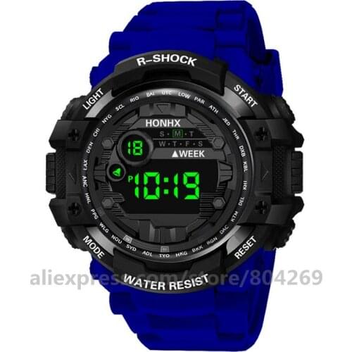 HONHX 53-66F Mens Sport Digital Watch Luxury Men Digital Led Watch Sport Men Outdoor Date Electronic Watches Wrist