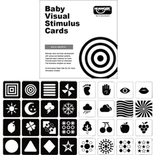 0-36M Baby Early Education Card Black And White Cards Color Training Visual Stimulation Montessori Shape Animal Cognitive Toys