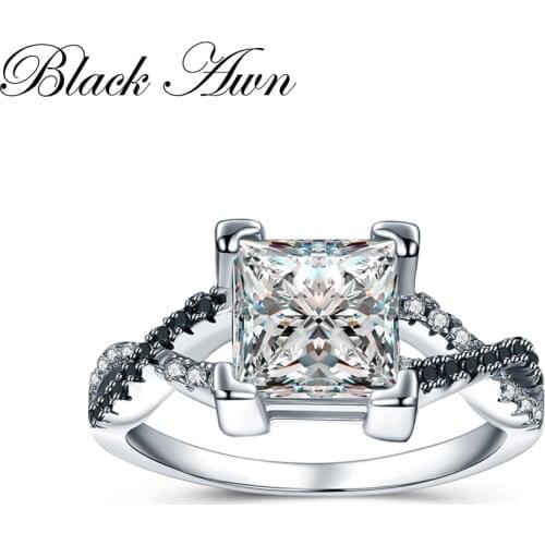 Classic 925 Sterling Silver Fine Jewelry Trendy Engagement Bague Female Wedding Rings Bijoux Vintage Joyas De Plata 925 C026