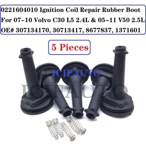 0221604010 New Direct Ignition Coil Repair Rubber Kit With Spring For Ford Focus Mondeo Volvo V50 V70 S40 S60 C30 C70 30713417