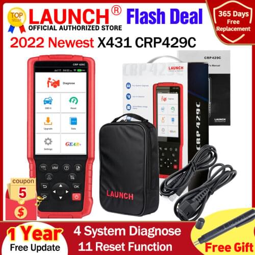LAUNCH X431 CRP429C OBD OBD2 Code Reader Scanner for 4 system diagnostic +11 reset function CRP429 Scan tool better CRP129