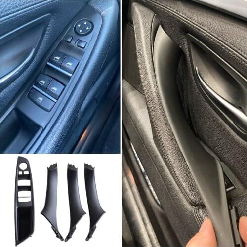 Left Hand Drive LHD For BMW 5 series F10 F11 Red Wine Beige Black Car Interior Inner Door Handle Panel Pull Trim Cover