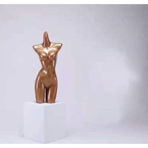 97CM Gold Model props Female underwear mannequin doll dummy window display props swimsuit gathered bra half body no base D357