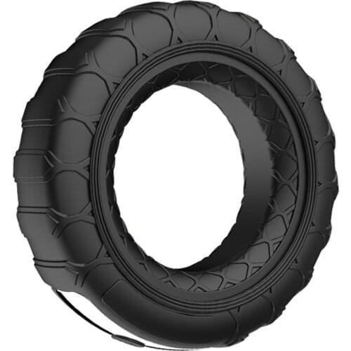 Male Big Black Rubber Penis Ring Vibrator Delay Ejaculation Silicone Vibrating Cock Ring for Men Sex Toy TK-ing