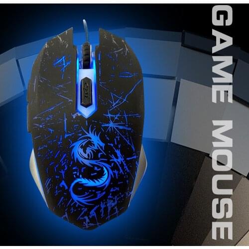 Game Mouse Wired Gaming Mice 4 Adjustable DPI Levels USB Optical Computer Laptop Mouse