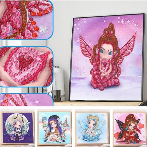 DIY 5D Special Shaped Diamond Painting by Number Kits Partial Drill Rhinestone Embroidery Cross Stitch Pictures for Home Decor